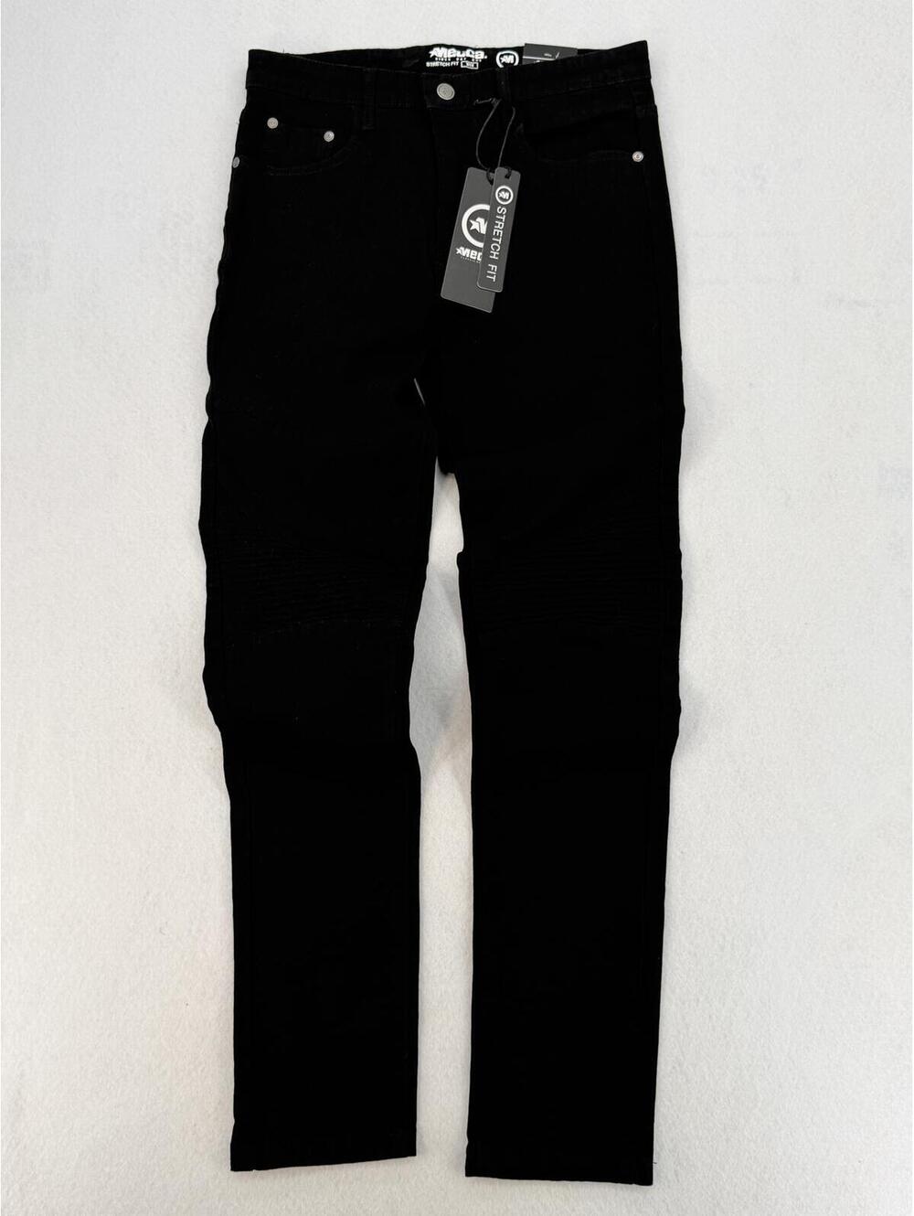 Y2K Mecca Jeans W18 Black Stretch Fit Moto Style Vintage